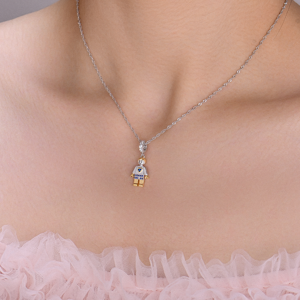 Charm Colgante Hijo | Plata con Baño de Oro de 18k  | Mi Familia