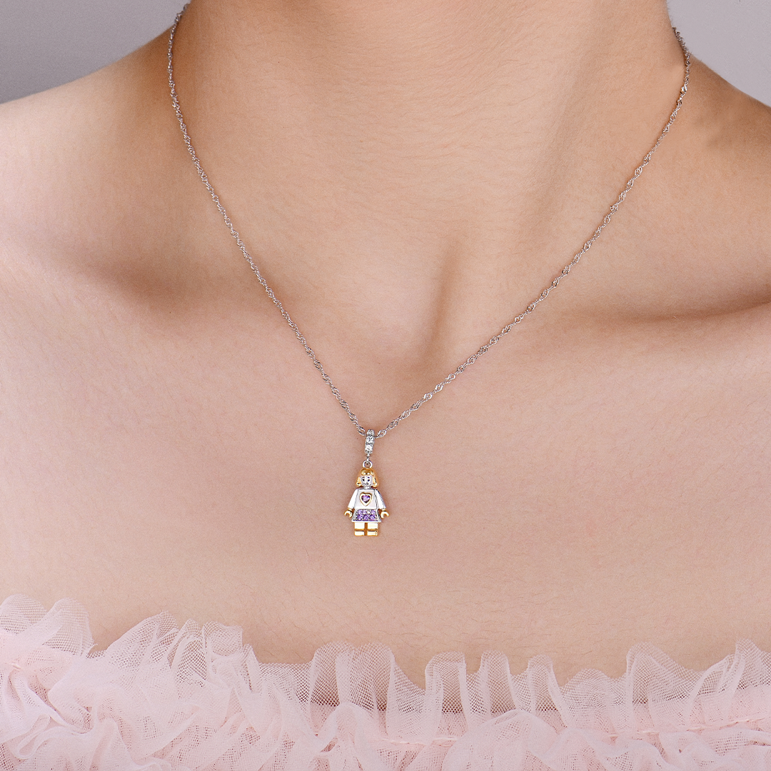 Charm Colgante Mamá | Plata con Baño de Oro de 18k  | Mi Familia