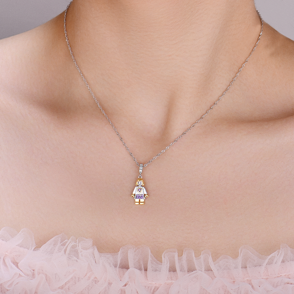 Charm Colgante Mamá | Plata con Baño de Oro de 18k  | Mi Familia