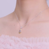 Idol Beauty Charm Colgante Hija | Plata con Baño de Oro de 18k  | Mi Familia