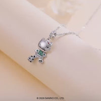 Idol Beauty Collar Futbolera | Baño de Oro Blanco 18k  | Hello Kitty