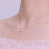 Idol Beauty Charm Colgante Mamá | Plata con Baño de Oro de 18k  | Mi Familia