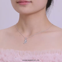 Idol Beauty Collar Futbolera | Baño de Oro Blanco 18k  | Hello Kitty